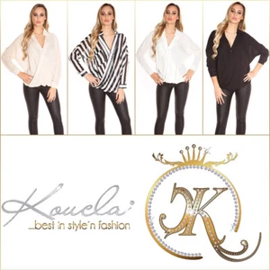 Damen Bluse Hemd Sexy Wickel Bluse Elegant Festlich Top Tunika Oberteil Langarm - Bild 1 von 11
