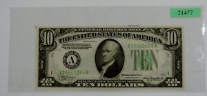 1934A $10 Federal Reserve Note Boston Fr. 2006-A - Gem CU