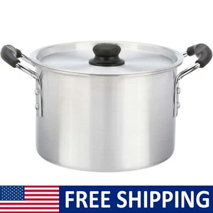 8Qt Aluminum Stock Pot with Lid with Stay-Cool Knob Lightweight Kitchen Cookware - Picture 1 of 12