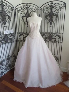 P87 COSMOBELLA SZ 6 PINK ZIP $1299 FORMAL WEDDING DRESS GOWN - Picture 1 of 18