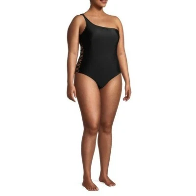 XOXO NWT One Shoulder Cage Sides One Piece Swimsuit Size 3x - Image 1 of 4