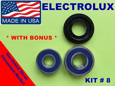 FRONT LOAD WASHER,2 TUB BEARINGS AND SEAL, ELECTROLUX,KIT # 8 , - Image 1 of 3