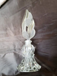 Cut Glass Perfume Bottle with Etched Stopper - Picture 1 of 2