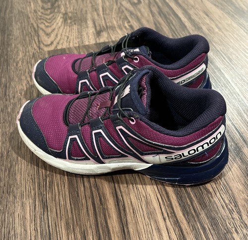 Salomon Speedcross J Girl's Size 3 Trail Running Shoes Purple Pink