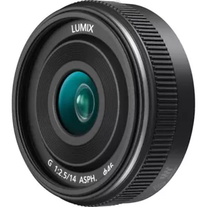 Lente Lumix G 14 mm f/2,5 H-H014 para cámara Panasonic con montura M4/3 negra - Imagen 1 de 12