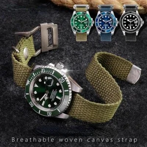 Vintage Premium Canvas Nylon Watch Band Retro Army Pilot Troop Ballistic Strap - Picture 1 of 14