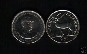 MAURITIUS 1/2 RUPEE KM-54 1997 x 1  Pcs DEER SIR RAMGOOLAM UNC CURRENCY COIN - Picture 1 of 3