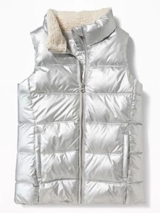 NWT Girls Size XXL 16 ** OLD NAVY ** Better Frost Free Silver Vest T-43 Coat - Picture 1 of 5