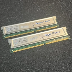 2pcs Super Talent D21PA56A 256MB DDR 266MHZ PC2100 184-PIN MEMORY - Picture 1 of 4