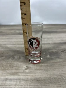 Florida State Seminoles FSU 4” Tall Collectible Shot Glass Clear - Picture 1 of 3