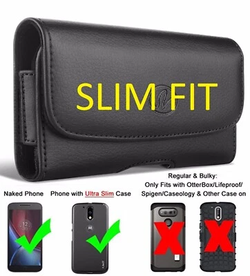 TCL 20 XE  SLIM FIT LEATHER BELT CLIP LOOP HOLSTER POUCH CASE COVER PHONE HOLDER - Image 1 of 4