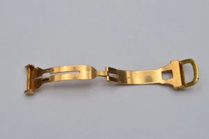 Cartier Leather Bracelet Folding Clasp 12MM Deployment Clasp 18K 750GOLD - Picture 1 of 2