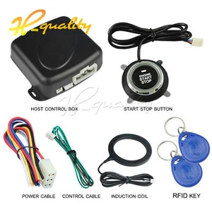 Car Ignition Switch 12V RFID Engine Start Push Button Keyless Entry Starter Kit - Picture 1 of 9