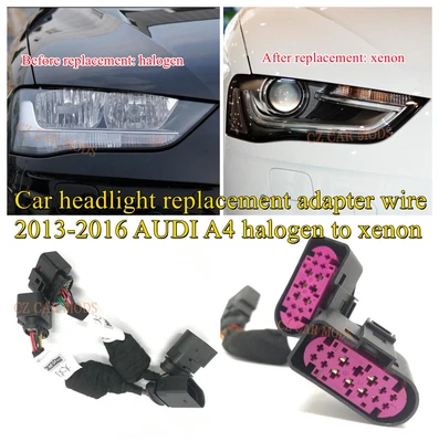 Cable adaptador para Audi A4 2013 2014 2015 2016 actualización de faros halógenos a xenón Foto 1 de 4