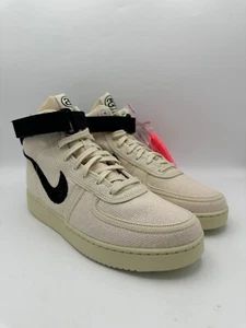 Size 9.5 - Stussy x Nike Vandal High Fossil Brown Beige - Picture 1 of 2