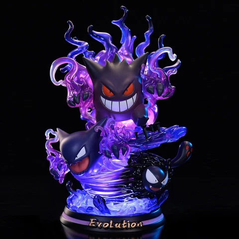Pokemon Collectible Figure Luminous Gengar Haunter Gastly Evolution Cover