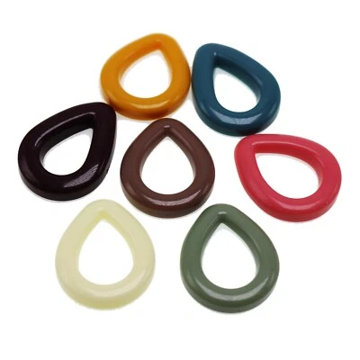 20 pingentes de contas de lágrima ocas de resina opaca de cor mista 28 mm - Imagem 1 de 4