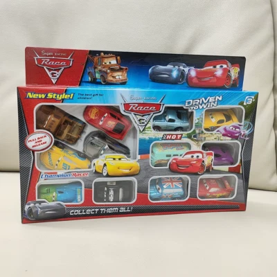 12Pcs/Set  Pixar Cars Lightning Mcqueen Jackson Storm Mater Pvc Model Back-Force - image 1 of 4