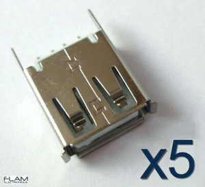 5x connecteur à souder USB type A femelle /Female USB type A connector to solder - Foto 1 di 9
