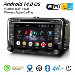 Carplay Navi Android 14 Autoradio Für VW Amarok Crafter Caddy Polo T6 Skoda Yeti - Bild 1 von 24