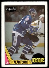 1987-88 O-Pee-Chee Alain Cote Quebec Nordiques #254