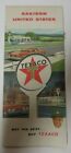 Vintage 1962 Texaco EASTERN UNITED STATES Road Map Gas Station Advertising Cars