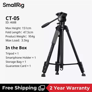 SmallRig 60" Camera Tripod Phone Tripod Stand w/ Fluid Head for Mirrorless DSLR - Picture 1 of 10