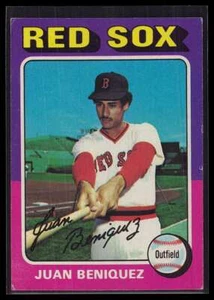 Topps 1975 Juan Beniquez Medias Rojas de Boston #601 Inserto - Imagen 1 de 2