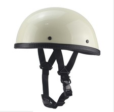 Vintage Half Motorcycle Helmet For Chooper Cruiser Skull Cap Light DOT