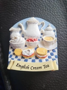Cornwell England English Cream Tea Souvenir Fridge Magnet - Picture 1 of 3