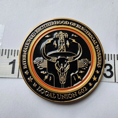 Moneda Desafío Casa Luz Cuerno Largo IBEW Unión Local 602 Amarillo Texas Foto 1 de 2