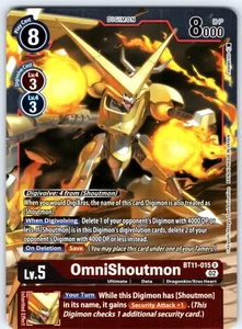 OmniShoutmon Rare Dimensional Phase Foil BT11-015 R NM - Picture 1 of 1