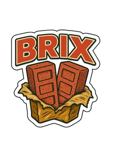 Brix Candy Twix Retro Parodie individuelle Vinyl gestanzte Aufkleber 3,5x2,5 - Bild 1 von 1