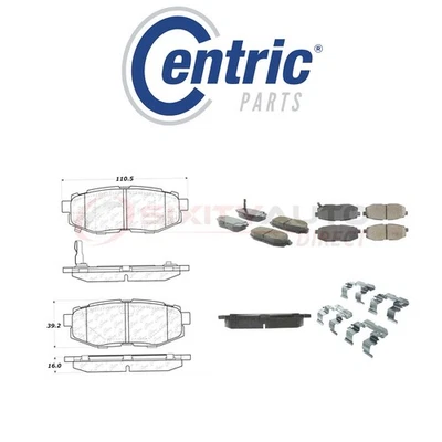 Centric Ceramic Disc Brake Pads w Shims for 2010-2013 Subaru Legacy 2.5L xd Foto 1 de 4