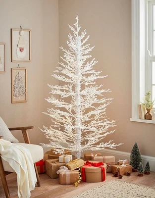 Artificial 6FT White Pre Lit Twig Christmas Tree - Image 1 of 4
