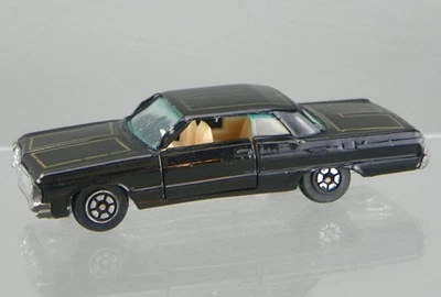 Vintage 1977 Yatming No.1070 Road Champs Diecast 1/64 Black Chevy Impala SS HK - Image 1 of 4