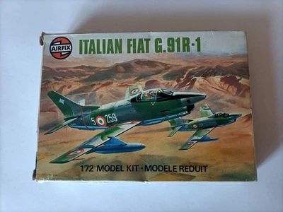 Italian Fiat G 91 R 1 Airfix scale 1:72 Model . Foglio Decals NON disponibile - Immagine 1 di 4