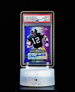 Terry Bradshaw 2018 Leaf Metal Sports Hero Autograph Purple WV (SN: 1/5) / PSA - Picture 1 of 7