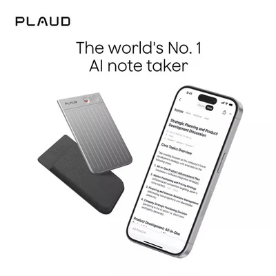 PLAUD - Note Smart AI Voice/Audio Recorder - Silver