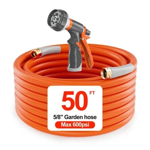 50 Fuß Gartenschlauch 50 Fuß Wasserschlauch Schwerlast 5/8 Zoll Flexibel & Leicht |... - Bild 1 von 7