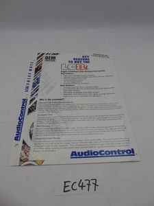 Advertising Brochure Car Audio Show Pamphlet Audio Control LC8I Sales - Picture 1 of 4