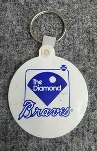 Vintage The Diamond Braves Baseball Keychain - Picture 1 of 3