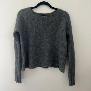 Theory women’s 100% cashmere crop sweater size small gray - Picture 1 of 8