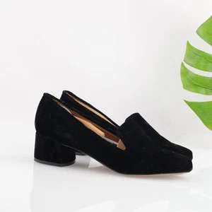 Franco Sarto Womens Hettie Loafer Size 10 Black Velvet Low Heel Pump Dress Shoes - Picture 1 of 14