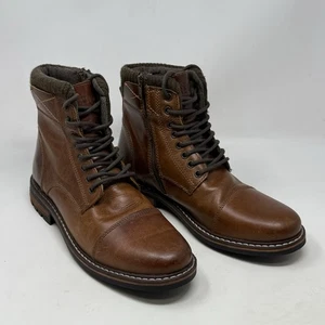 Stivali Chukka Crevo Camden uomo 10 pelle marrone maglia colletto punta cappuccio zip laterale - Foto 1 di 16