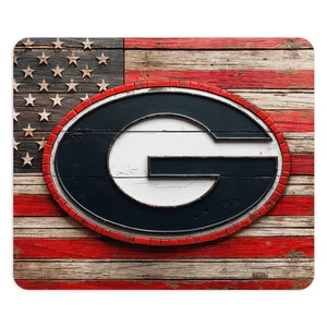 Georgia Bulldogs Mouse Pad 9.5"x8" | UGA American Flag Design | Go Dawgs Gift - Picture 1 of 12