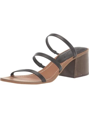 SPLENDID Womens Black Meli Round Toe Block Heel Slip On Leather Sandals 8.5 M - Image 1 of 4