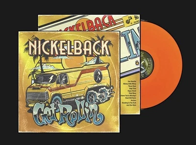 Nickelback Get Rollin' Signed Orange Translucent Vinyl LP Autographed Insert NEW Foto 1 de 4