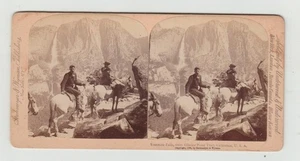 Vintage Stereoview Yosemite Falls vom Glacier Point Trail Kalifornien - Bild 1 von 1