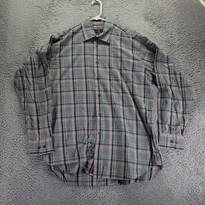 Robert Talbots Classic Button Shirt Mens Large Plaid Multicolor Long Sleeve - Image 1 of 4